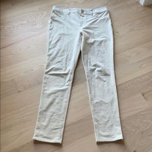 Cream suede pants